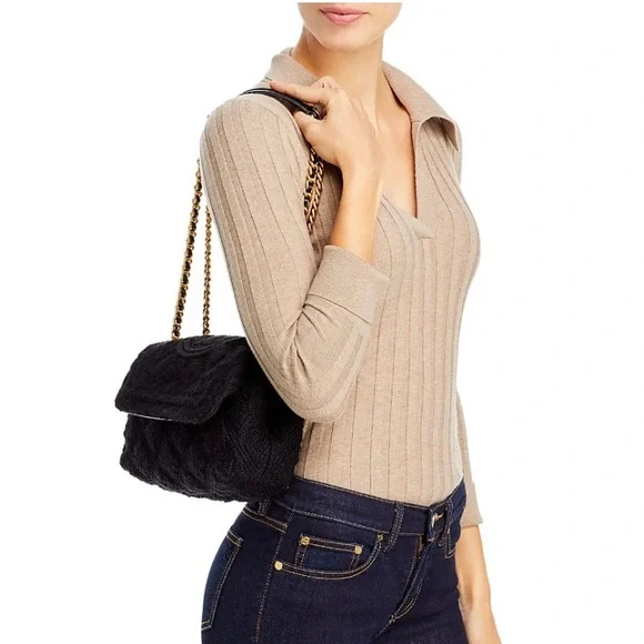 Tory Burch Fleming Small Soft Boucle Convertible Crossbody - Picture 4 of 8